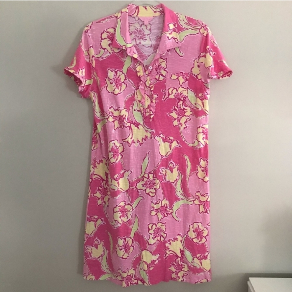 LILLY PULITZER | XL | Ruffled Polo